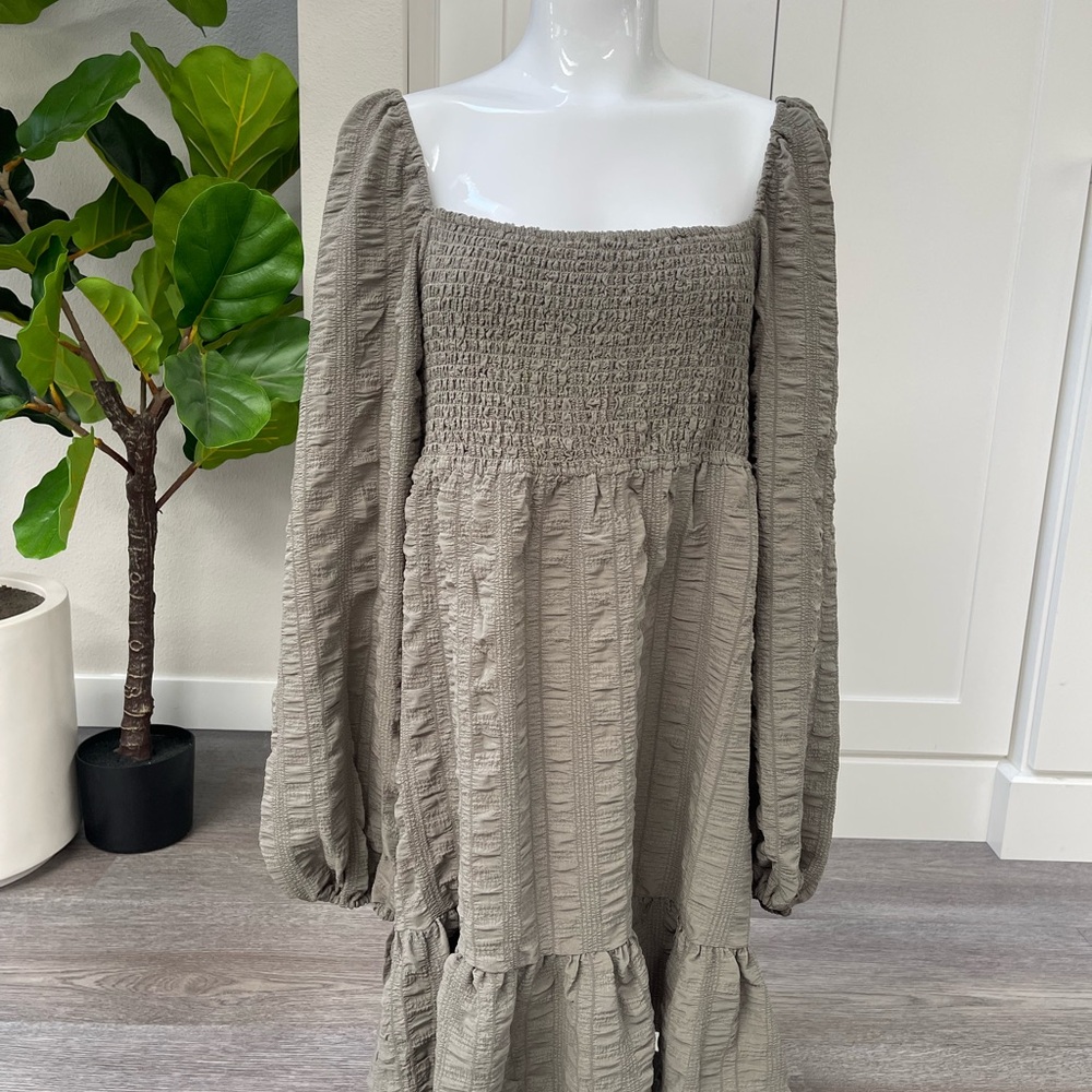 BeBop Taupe Long Sleeve Dress